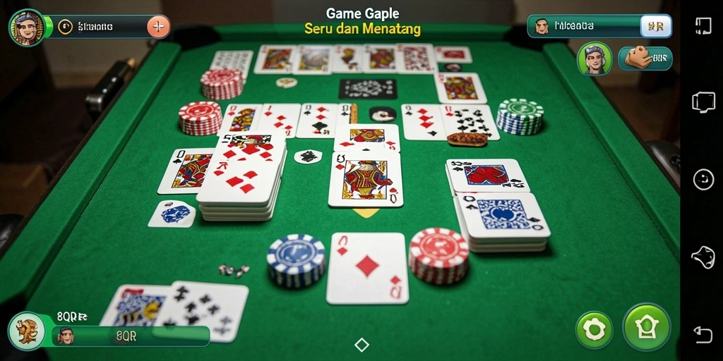Tampilan gameplay Gaple yang menarik di 8QR.