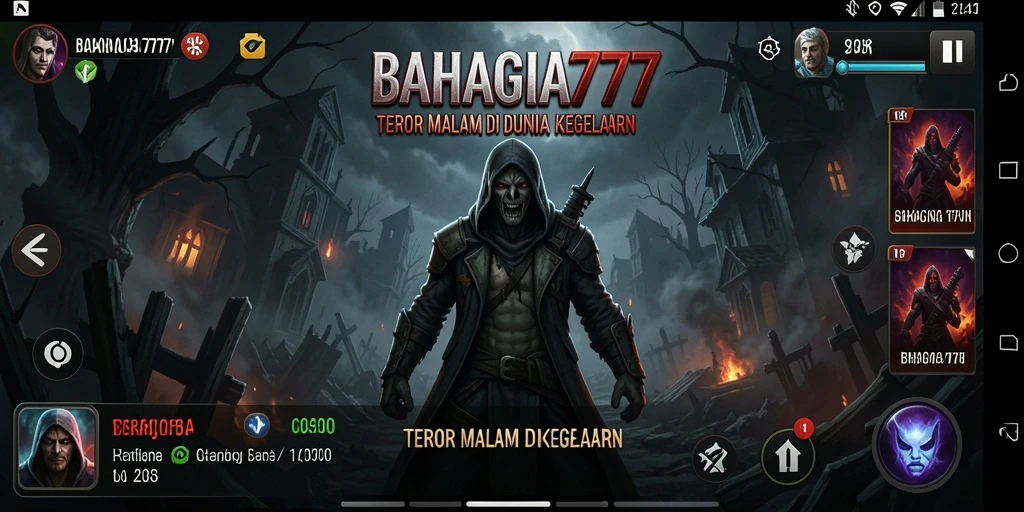 Tampilan menyeramkan dari gameplay BAHAGIA777 yang menegangkan.