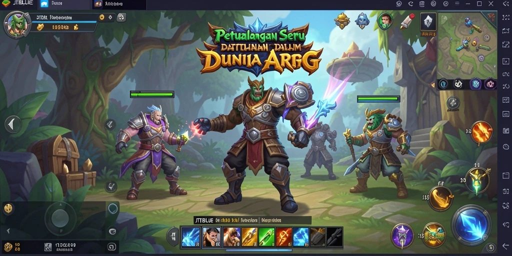 Tampilan menarik dari gameplay ARPG yang menegangkan di JTBLUE.