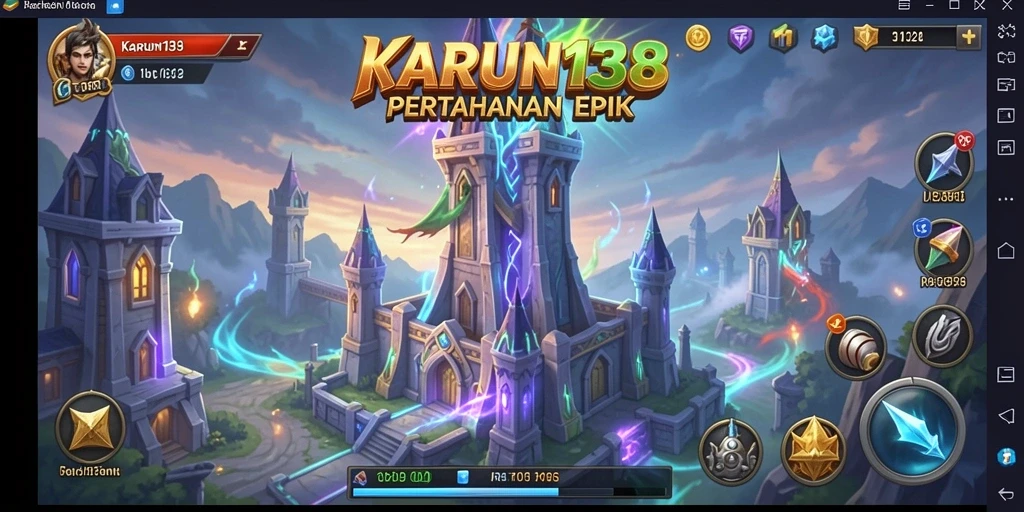 Tampilan gameplay menarik dari KARUN138 dalam genre Tower Defense.