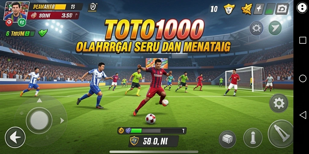 Tampilan gameplay yang seru dan kompetitif dalam TOTO1000.